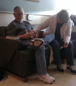 Ethan with Grandma and Grandpa